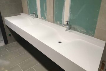 plan vasque corian sur mesure